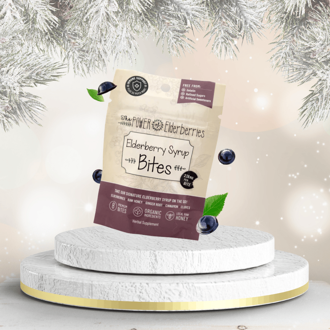 8ct. Elderberry Syrup Bites Travel pouch, perfect for wellness on-the-go!
