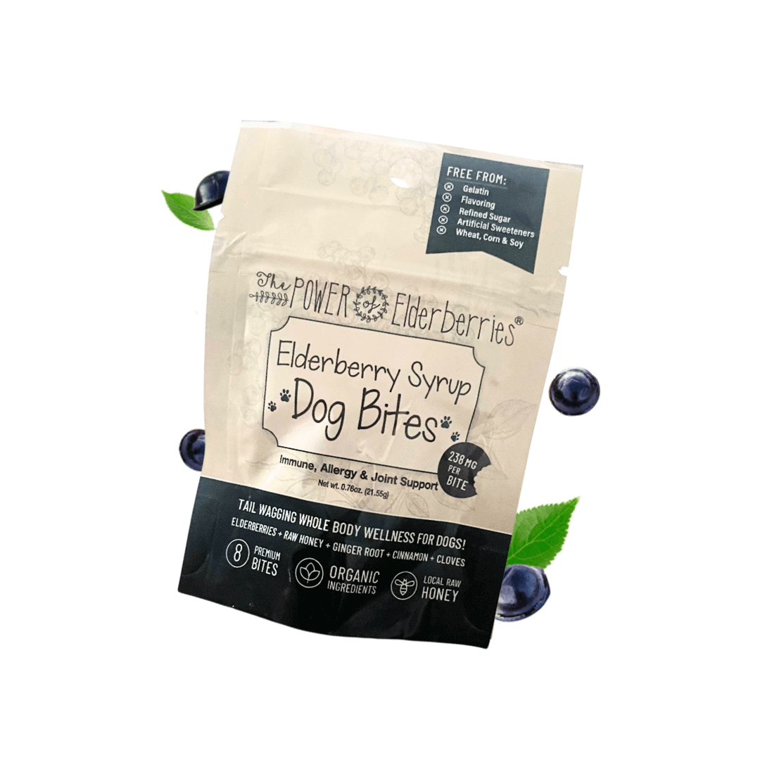 PupPouch Dog Bites Elderberry Syrup 8ct