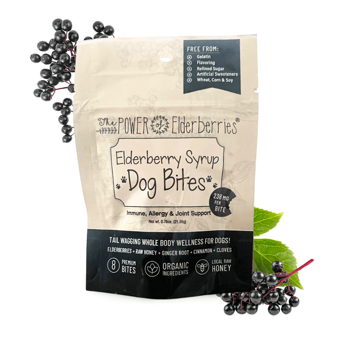 Pup Pouch Dog Bites Elderberry Syrup for dogs - 8ct