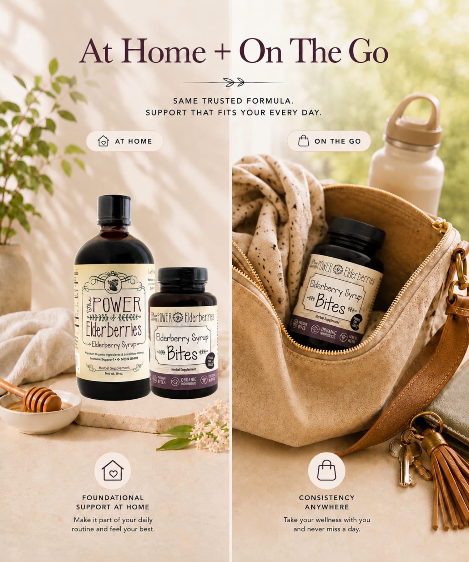 Daily essentials bundle gives you at home and on the go wellness support.