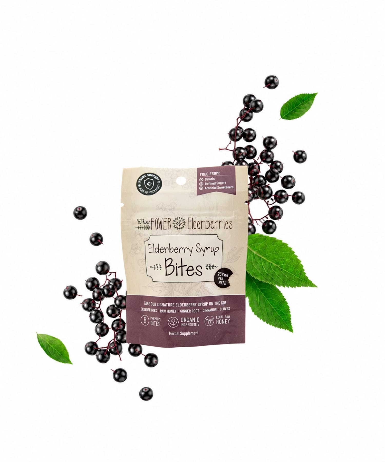 Elderberry Syrup Bites for travel, work, school, workouts, and daily wellness routines.
