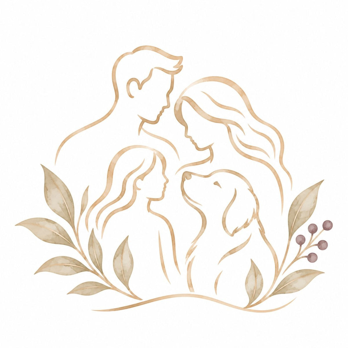 Family image to represent a wellness routine for both people and pets.