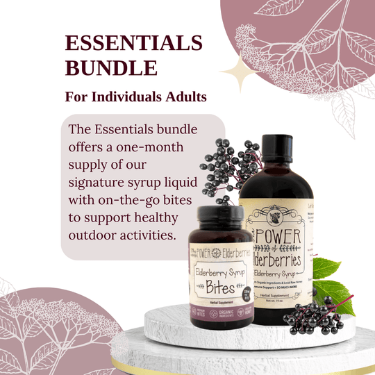 Essentials Bundle: Signature Elderberry Syrup 19oz + Elderberry Syrup Bites™ 40ct