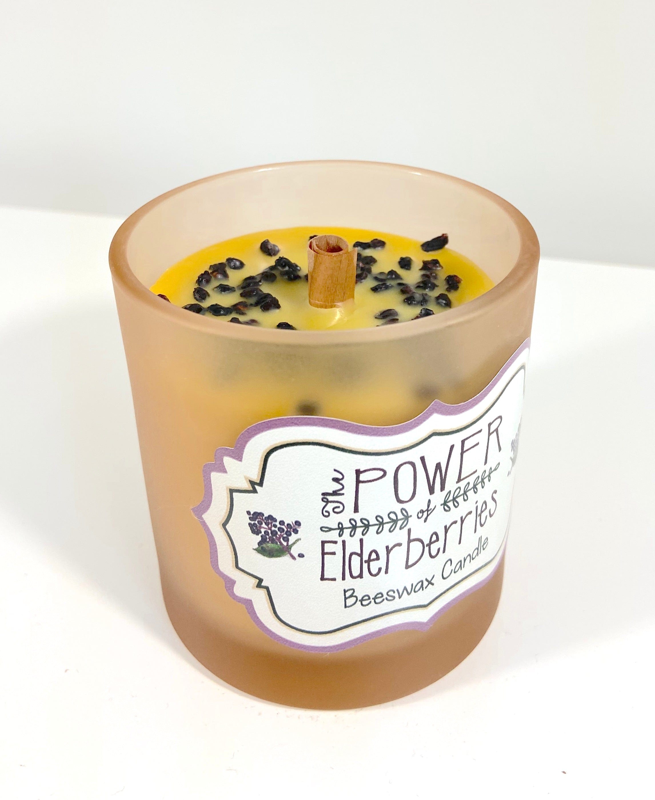 Elderberry Beeswax Candle