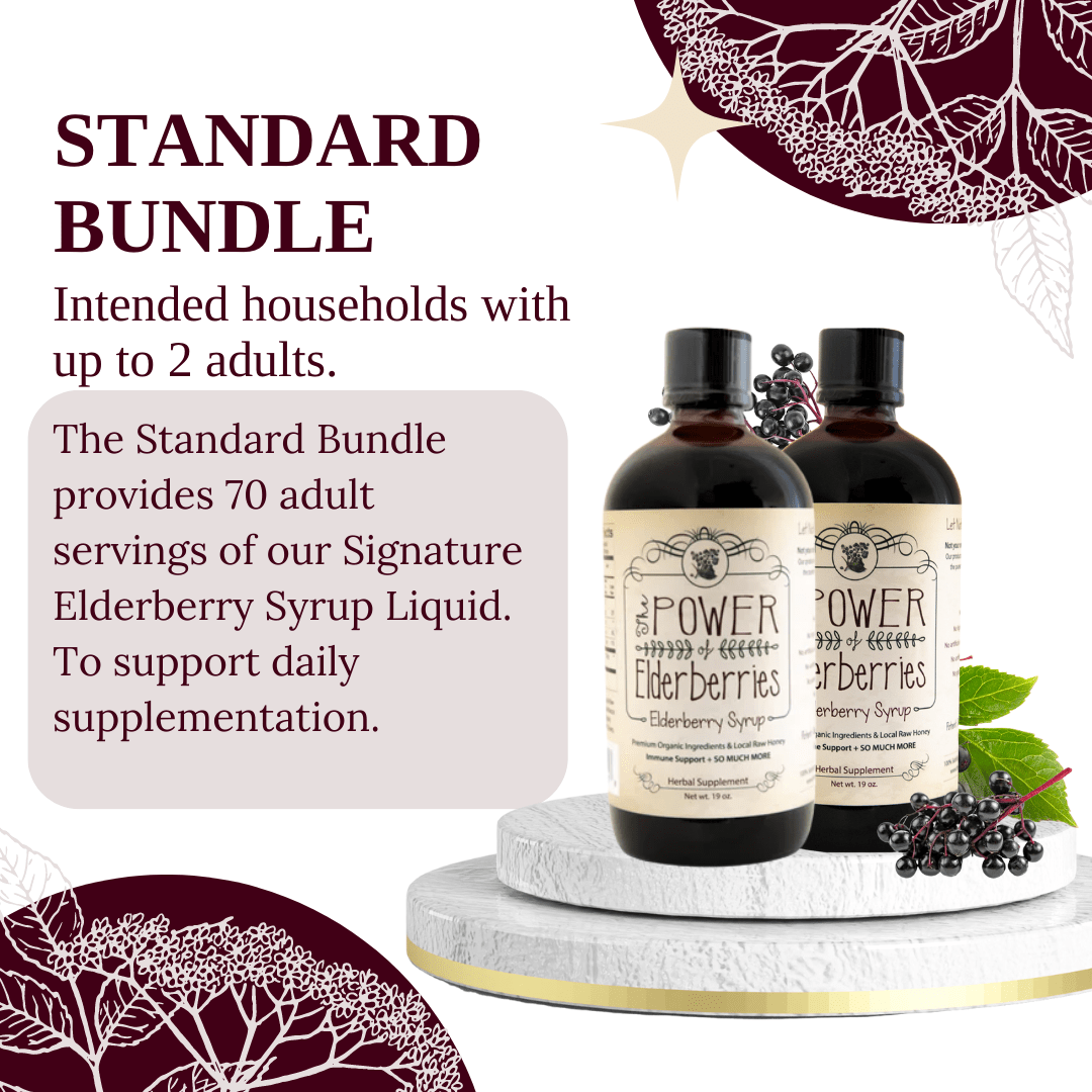 Standard Elderberry Syrup Bundle for up to 2 Adults