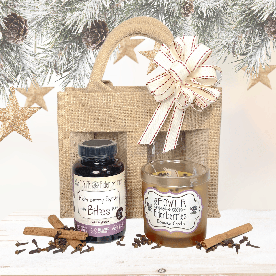 Classic Gift Set with Elderberry Bites & Beeswax Candle