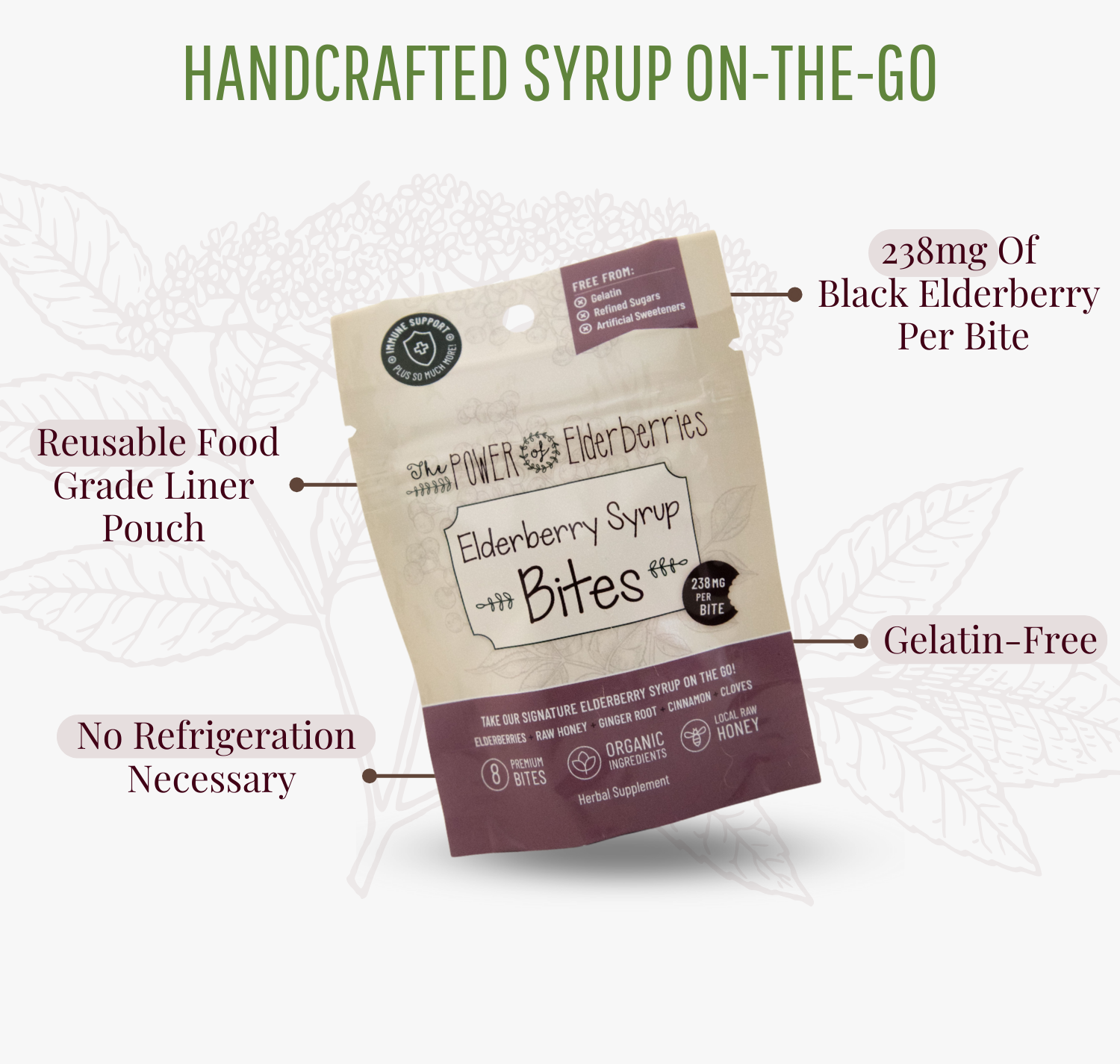 Elderberry Syrup Bites 8ct.