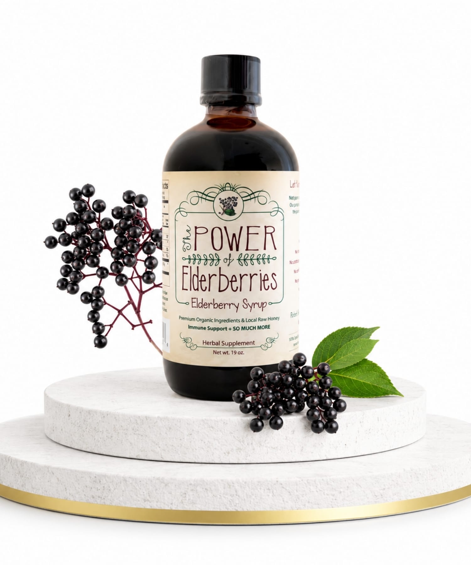 Premium elderberry syrup made with whole food organic ingredients